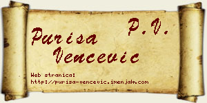 Puriša Venčević vizit kartica